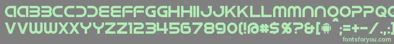Idroid-Schriftart – Grüne Schriften auf grauem Hintergrund