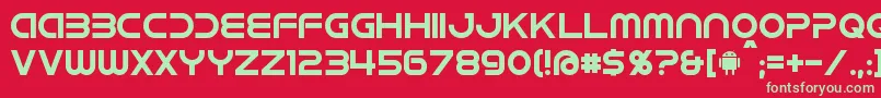 Idroid Font – Green Fonts on Red Background