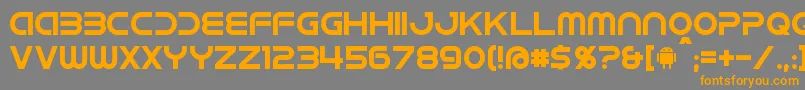 Idroid Font – Orange Fonts on Gray Background