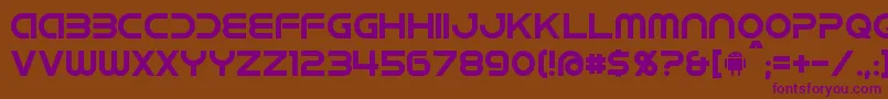 Idroid Font – Purple Fonts on Brown Background