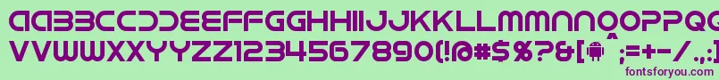 Idroid Font – Purple Fonts on Green Background