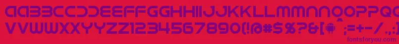 Шрифт Idroid – фиолетовые шрифты на красном фоне