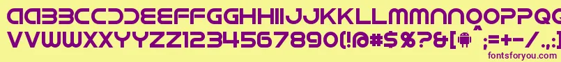 Idroid Font – Purple Fonts on Yellow Background