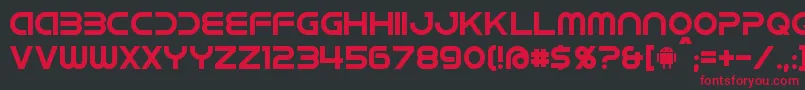 Idroid Font – Red Fonts on Black Background