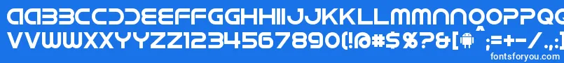 フォントIdroid – 青い背景に白い文字