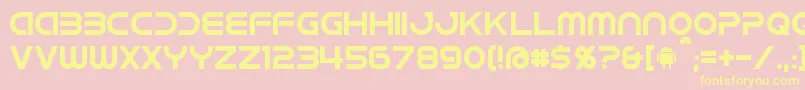 Idroid Font – Yellow Fonts on Pink Background
