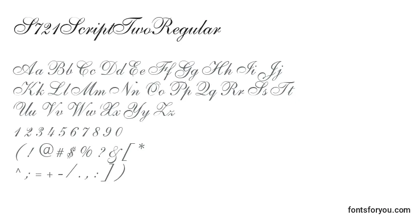 Schriftart S721ScriptTwoRegular – Alphabet, Zahlen, spezielle Symbole