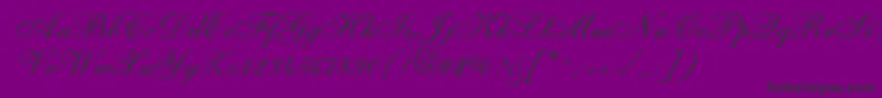 S721ScriptTwoRegular Font – Black Fonts on Purple Background