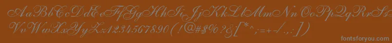 Więcej informacji o czcionce S721ScriptTwoRegular Czcionka S721ScriptTwoRegular – szare czcionki na brązowym tle