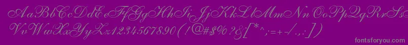 fuente S721ScriptTwoRegular – Fuentes Grises Sobre Fondo Morado