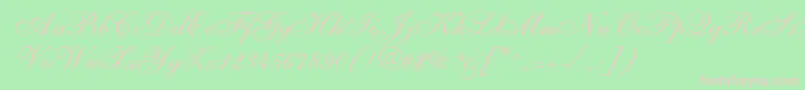 S721ScriptTwoRegular Font – Pink Fonts on Green Background