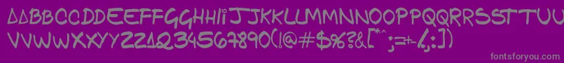 Gfamcomic Font – Gray Fonts on Purple Background