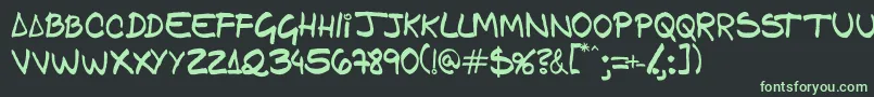 Gfamcomic Font – Green Fonts on Black Background