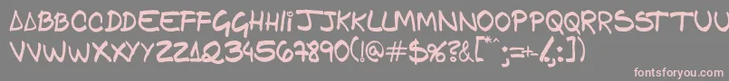 Gfamcomic Font – Pink Fonts on Gray Background