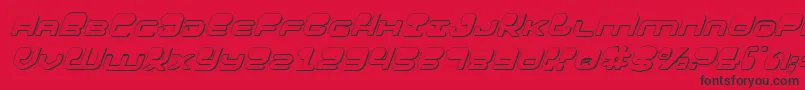 HypnoAgent3DItalic Font – Black Fonts on Red Background