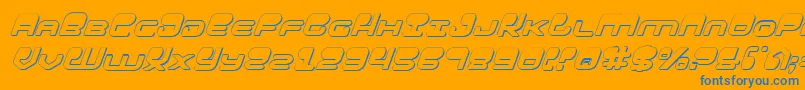 HypnoAgent3DItalic Font – Blue Fonts on Orange Background