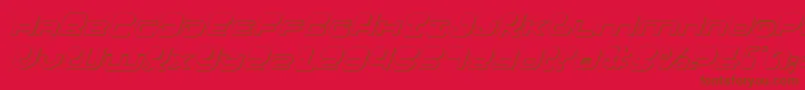 HypnoAgent3DItalic Font – Brown Fonts on Red Background