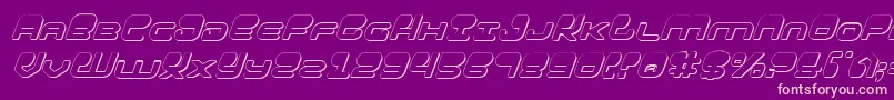 HypnoAgent3DItalic Font – Pink Fonts on Purple Background