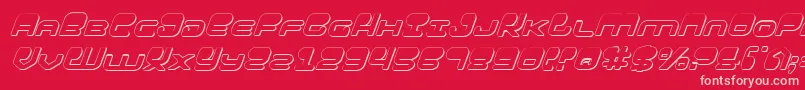 HypnoAgent3DItalic Font – Pink Fonts on Red Background