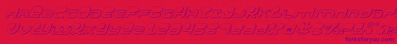 HypnoAgent3DItalic Font – Purple Fonts on Red Background