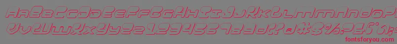 フォントHypnoAgent3DItalic – 赤い文字の灰色の背景