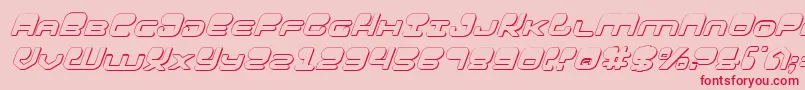 HypnoAgent3DItalic Font – Red Fonts on Pink Background