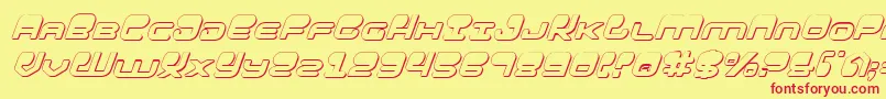 HypnoAgent3DItalic Font – Red Fonts on Yellow Background