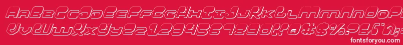 HypnoAgent3DItalic Font – White Fonts on Red Background