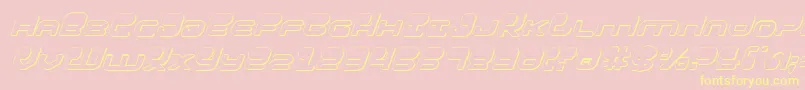 HypnoAgent3DItalic-Schriftart – Gelbe Schriften auf rosa Hintergrund