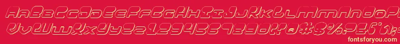 HypnoAgent3DItalic Font – Yellow Fonts on Red Background