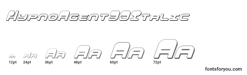 HypnoAgent3DItalic Font Sizes