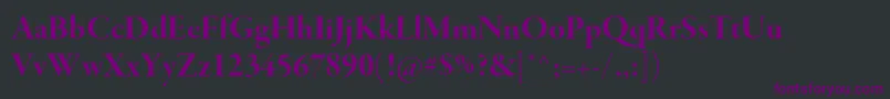 Шрифт GaramondpremrproBddisp – фиолетовые шрифты на чёрном фоне