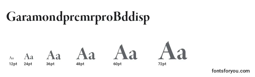 Размеры шрифта GaramondpremrproBddisp
