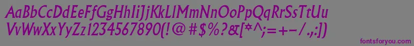 AlbertusMtItalic Font – Purple Fonts on Gray Background