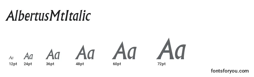Размеры шрифта AlbertusMtItalic