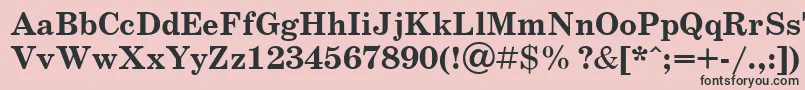 SchoolbookcBold Font – Black Fonts on Pink Background