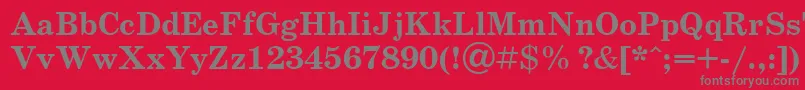 SchoolbookcBold Font – Gray Fonts on Red Background