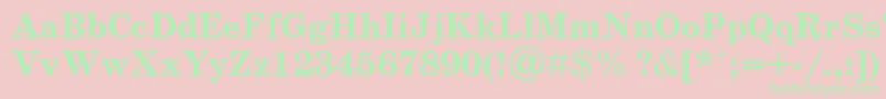 SchoolbookcBold Font – Green Fonts on Pink Background