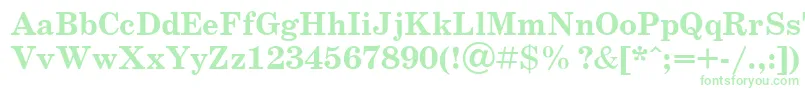 SchoolbookcBold Font – Green Fonts on White Background