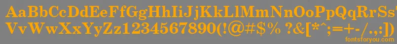 SchoolbookcBold Font – Orange Fonts on Gray Background