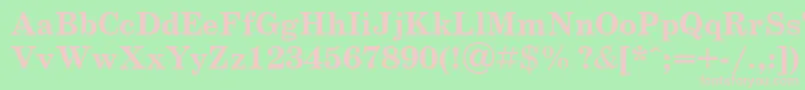 SchoolbookcBold Font – Pink Fonts on Green Background