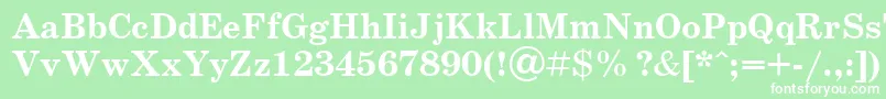 SchoolbookcBold Font – White Fonts on Green Background