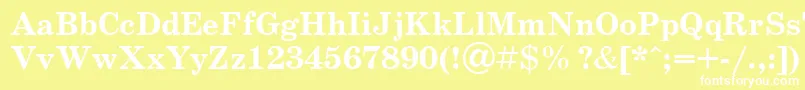 SchoolbookcBold Font – White Fonts on Yellow Background