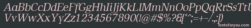 RustikaItalic Font – Pink Fonts on Black Background