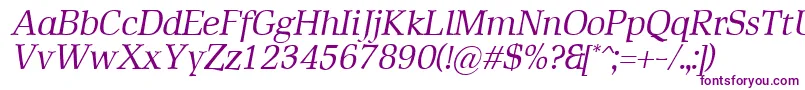 RustikaItalic Font – Purple Fonts on White Background