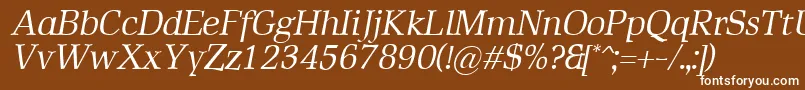 RustikaItalic Font – White Fonts on Brown Background