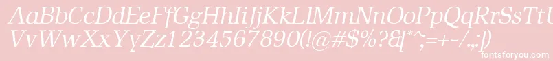 fuente RustikaItalic – Fuentes Blancas Sobre Fondo Rosa