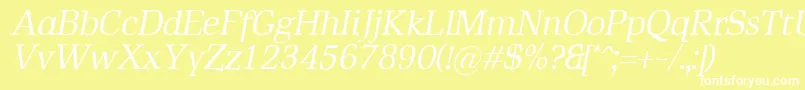 RustikaItalic Font – White Fonts on Yellow Background