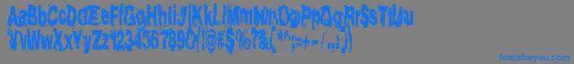 Aftershock-Schriftart – Blaue Schriften auf grauem Hintergrund