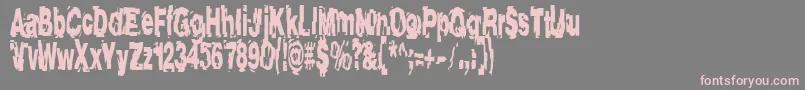 Aftershock Font – Pink Fonts on Gray Background